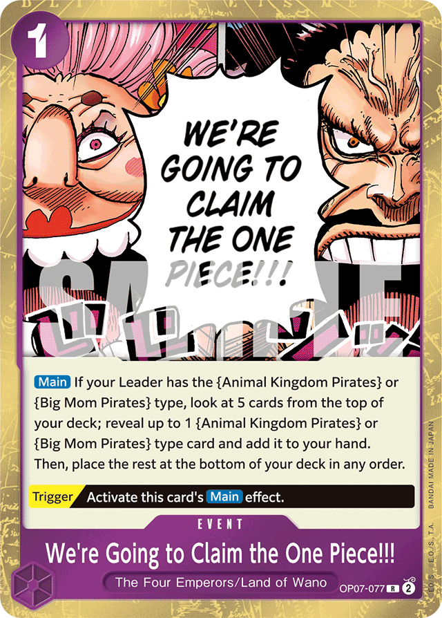 We're Going to Claim the One Piece!!! OP07-077
